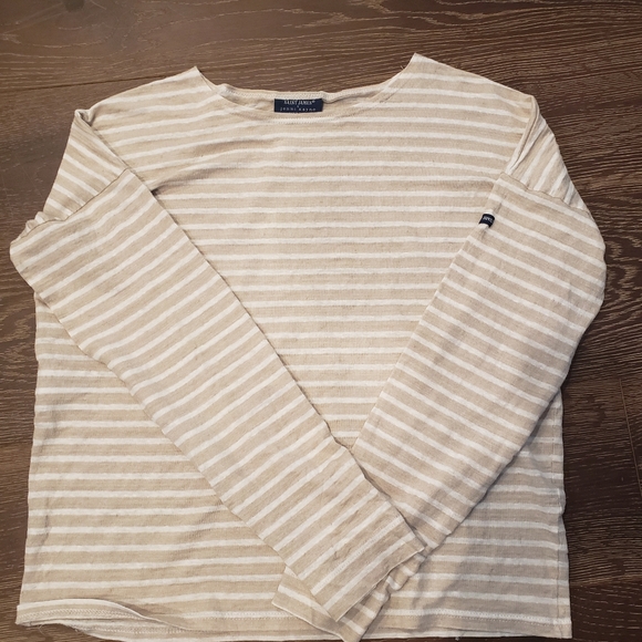 Jenni kayne X Saint James RUE drop shoulder tee oatmeal M - Picture 5 of 11